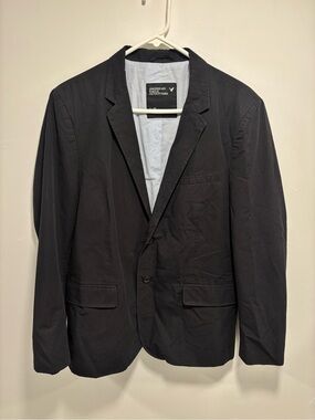 American Eagle Outfitters Men's Pinstripe Charcoal Blazer Large
